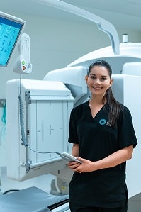 Medical imaging machine with clinician