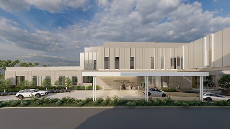Render of the new Mental Health facility at Modbury Hospital