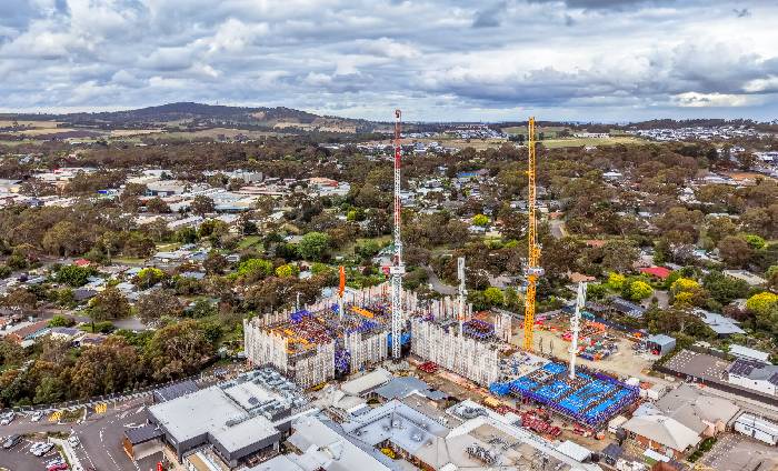 Photo of the Mount Barker Hospital site development taken in November