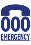 Dial 000 in an emergency logo