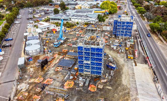 Photo of the Mount Barker Hospital car park development taken in November