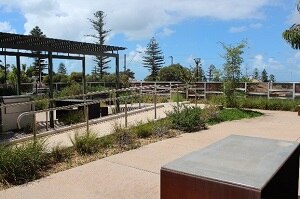 Courtyard and ramp at rehabilitation area