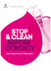 Hand hygiene poster - Stop & Clean Before Contact