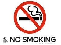 No smoking in this area poster