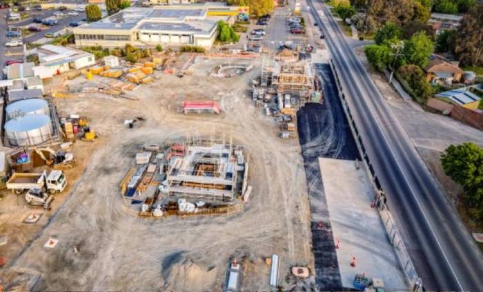 Photo of the Mount Barker Hospital car park development taken in October