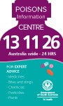 What the Poisons Information Centre magnet looks like