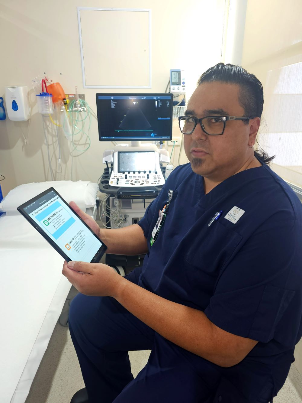 Pictured: Lyell McEwin nurse Ryan, who is a consumer representative on the program&rsquo;s governance committee and will be part of the trial.